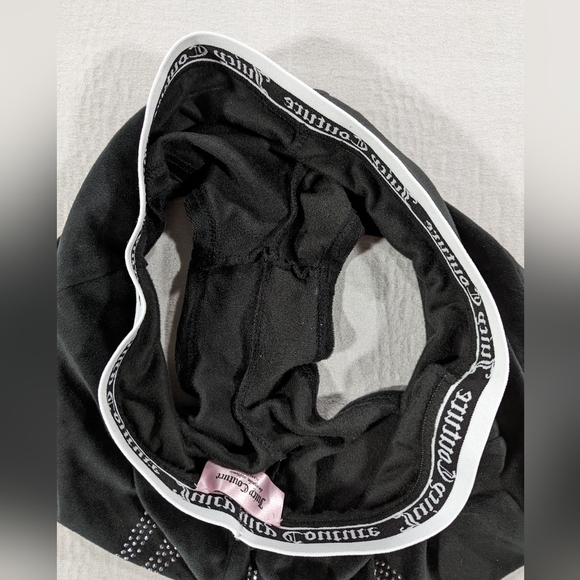 Vintage Juicy Couture Womens Size M Velour Velvet Shorts Black Y2K - Picture 10 of 12